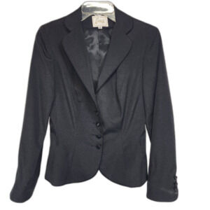 Vintage 70's or 80's Lorch Black Suit Jacket Blazer Size 8